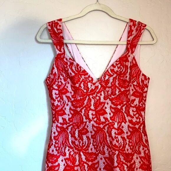 ASOS red lace midi dress - Picture 8 of 8